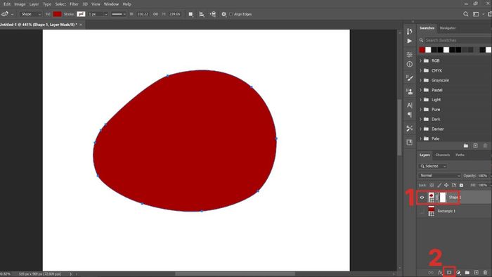 Tạo mặt nạ vector từ đường Path