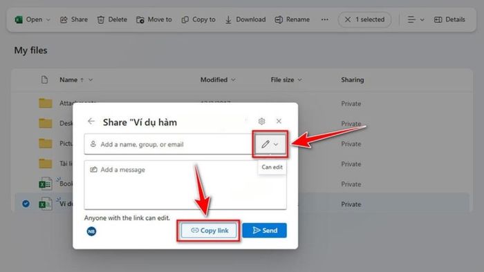 Hai cách tạo file Excel để chỉnh sửa chung 4