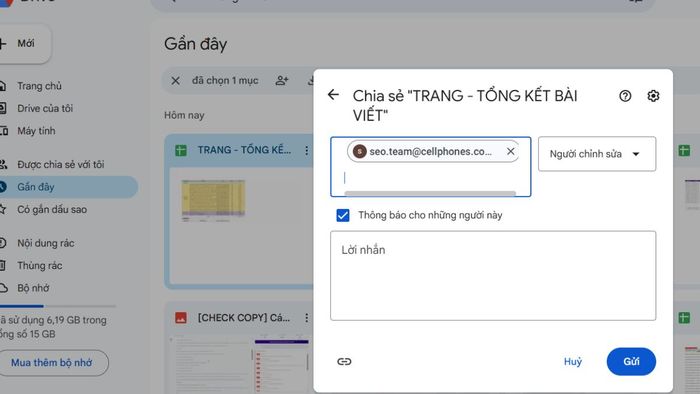 Hai cách tạo file Excel để chỉnh sửa chung 7
