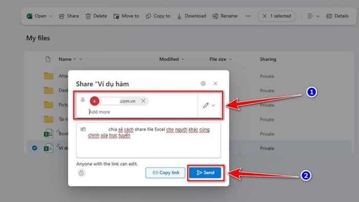 Hai cách tạo file Excel để chỉnh sửa chung 3