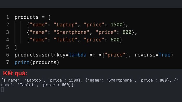 Cách dùng cơ bản của hàm sort()