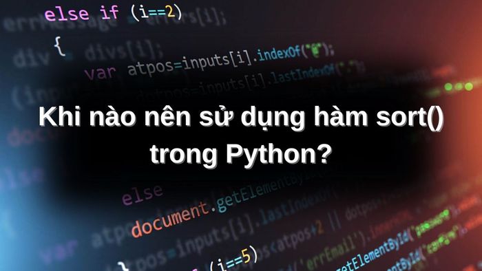 Cách sử dụng hàm sort trong Python