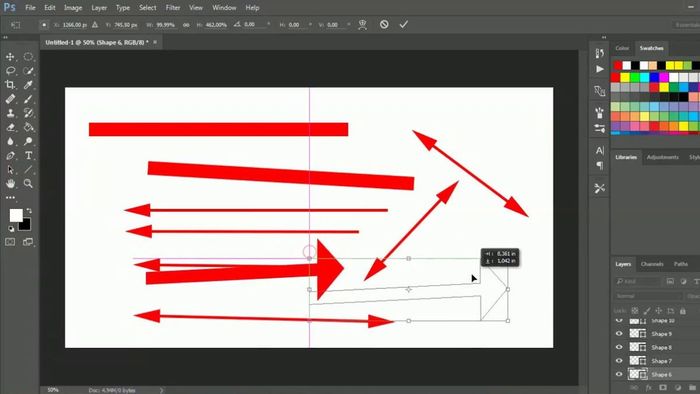 Tạo layer riêng biệt cho mũi tên