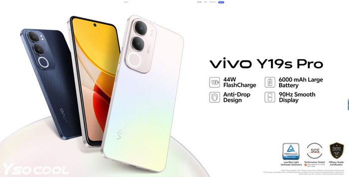 Thông số kỹ thuật chi tiết của vivo Y19S Pro