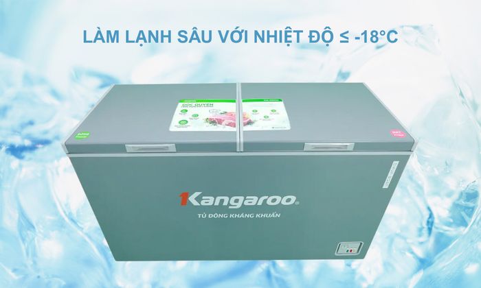 Tủ Đông Kangaroo Inverter 375 Lít KGFZC375IG1 làm lạnh sâu hơn