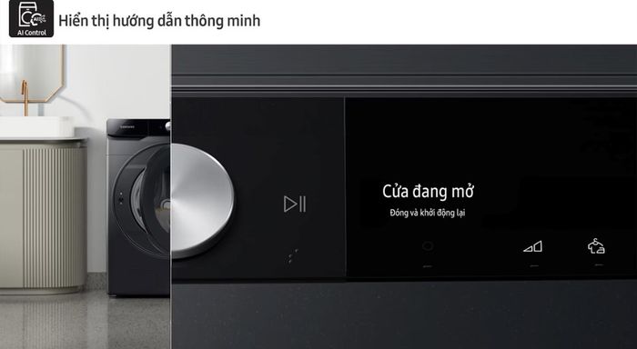 Máy Sấy Samsung DV90T6240LB/SV có bảng điều khiển thông minh AI Control