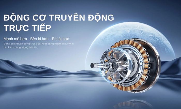 Động cơ truyền động trực tiếp trên Máy Giặt Aqua AW12-BD4377U1L(GN)