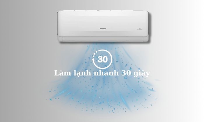 Máy lạnh AUFIT AFW12FHA4DI-3VN còn có khả năng làm lạnh nhanh 30 giây