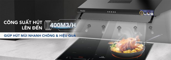 Máy Hút Mùi Âm Tủ Funiki HKH9638 loại bỏ mùi nhanh chóng