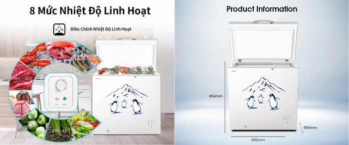 Chỉ cần xoay núm điều chỉnh 8 mức nhiệt độ