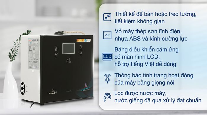 Máy lọc nước điện giải ion kiềm Robot IonPrince 910X - Thiết kế