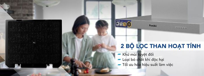 Máy hút mùi Funiki HKH9668 cải thiện không khí trong bếp