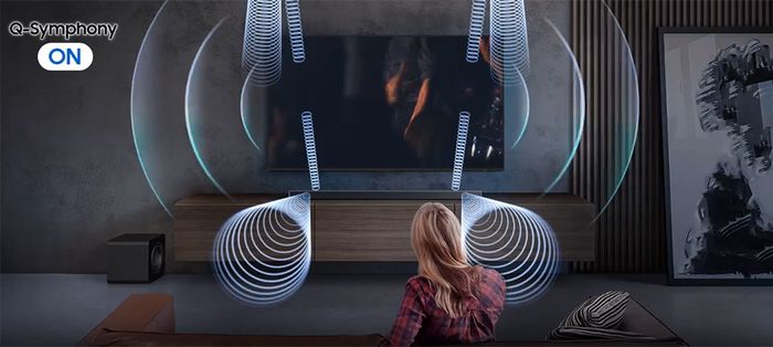 Công nghệ Q-Symphony bộ loa thanh Samsung HW-QS700F/XV 345W