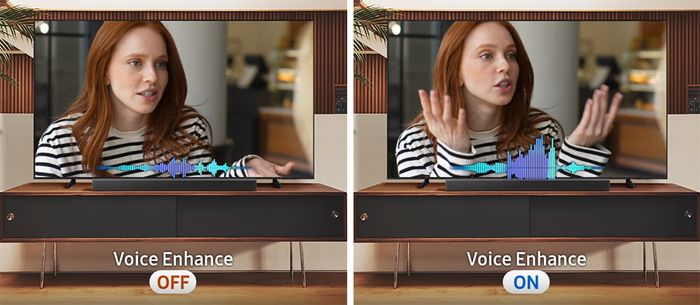 Chế độ Voice Enhancement bộ loa thanh Samsung HW-B450F/XV 300W