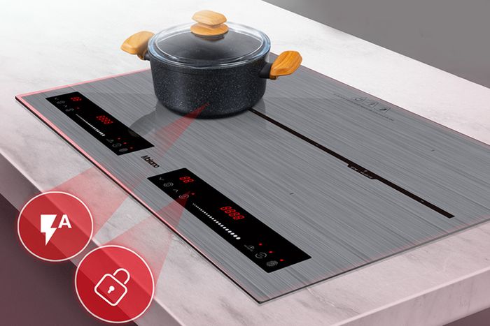 Bếp từ đôi Makano MKT-200006 có nhều tính năng an toàn