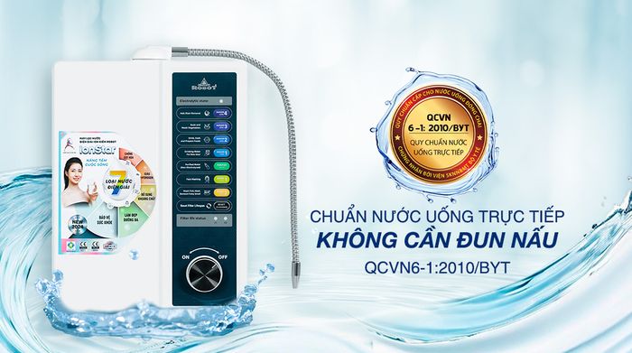 Chuẩn nước sạch - Máy lọc nước điện giải ion kiềm Robot IonStar 3X 2 lõi 3 tấm điện cực