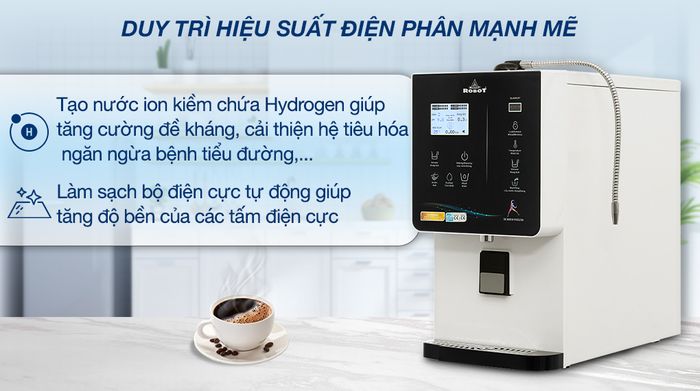Máy lọc nước điện giải ion kiềm nóng nguội lạnh Robot IonQueen 1113X