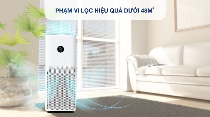 Máy lọc không khí Xiaomi Smart Air Purifier 4 - Phạm vi lọc