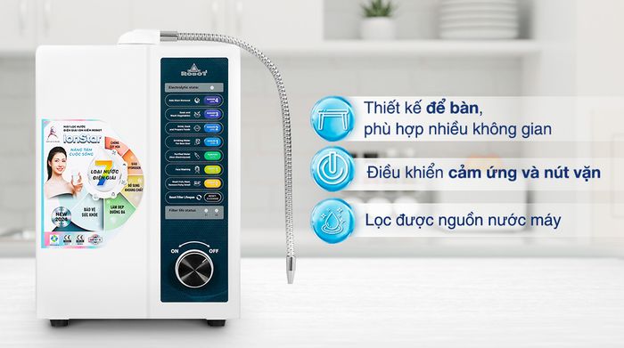 Thiết kế - Máy lọc nước điện giải ion kiềm Robot IonStar 3X 2 lõi 3 tấm điện cực