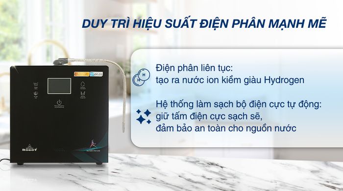Máy lọc nước điện giải ion kiềm Robot IonPrince 79X - Điện phân