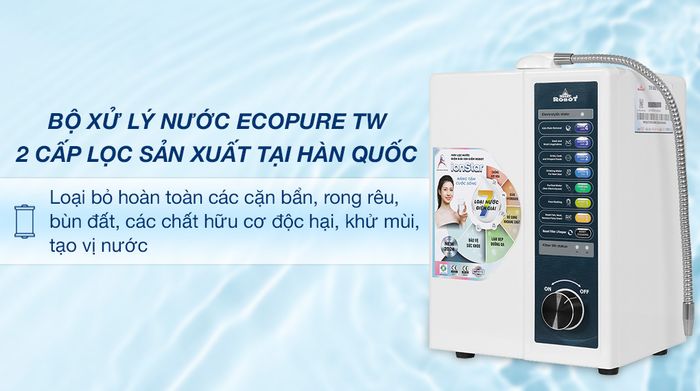 Bộ tiền lọc - Máy lọc nước điện giải ion kiềm Robot IonStar 11X 2 lõi 11 tấm điện cực