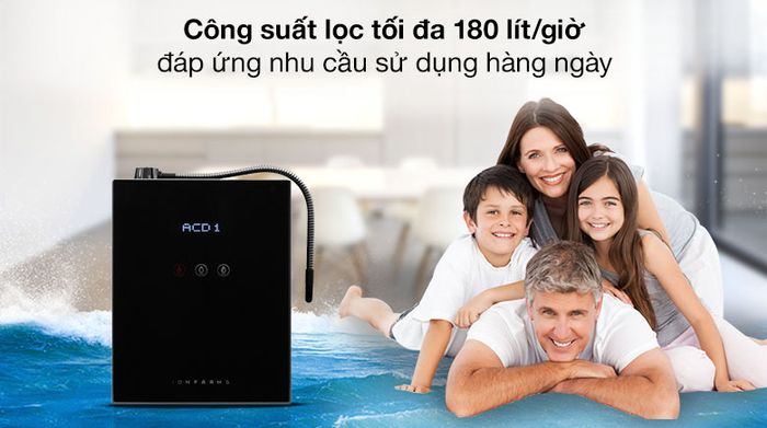 Công suất lọc - Máy lọc nước ion kiềm IonFarms Alpha-1700