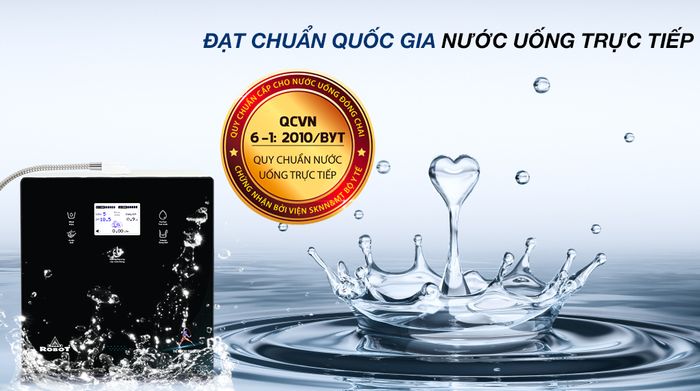 Máy lọc nước điện giải ion kiềm Robot IonPrince 37X - Chứng nhận của Bộ Y tế