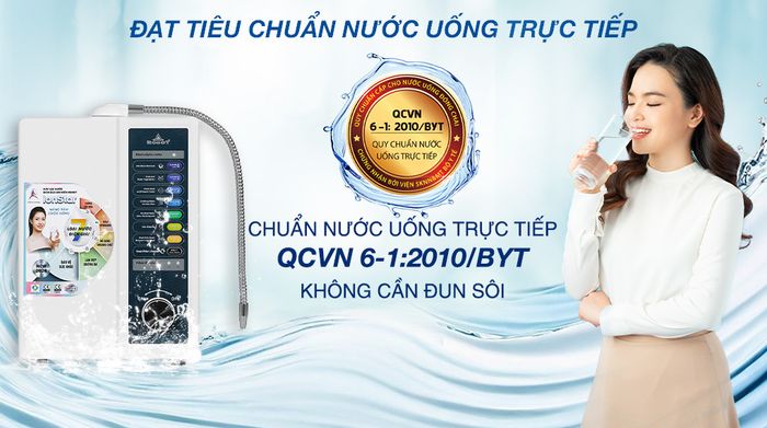 Chứng nhận - Máy lọc nước điện giải ion kiềm Robot IonStar 5X 2 lõi 5 tấm điện cực