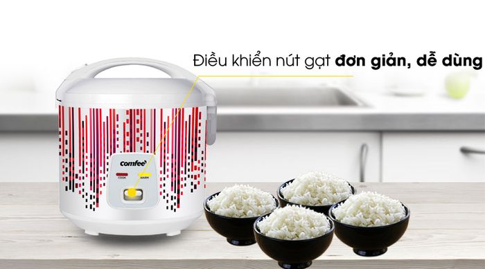 Dễ dùng - Nồi cơm điện nắp gài Comfee 1 lít CR-CM1020(D)
