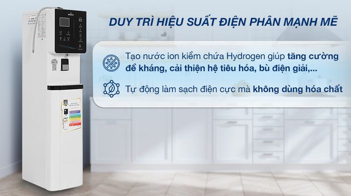 Máy lọc nước điện giải ion kiềm nóng nguội lạnh ROBOT IonKing 511X 6 lõi 5 tấm điện cực - Điện phân