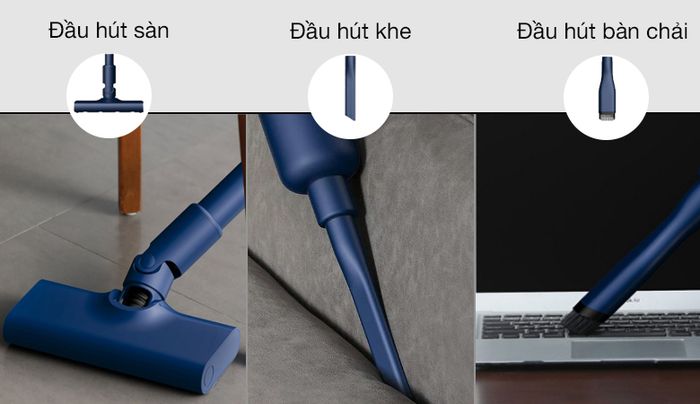 3 đầu hút - Máy hút bụi cầm tay Deerma DX1000