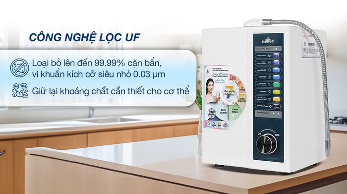 Công nghệ lọc UF - Máy lọc nước điện giải ion kiềm Robot IonStar 5X 2 lõi 5 tấm điện cực