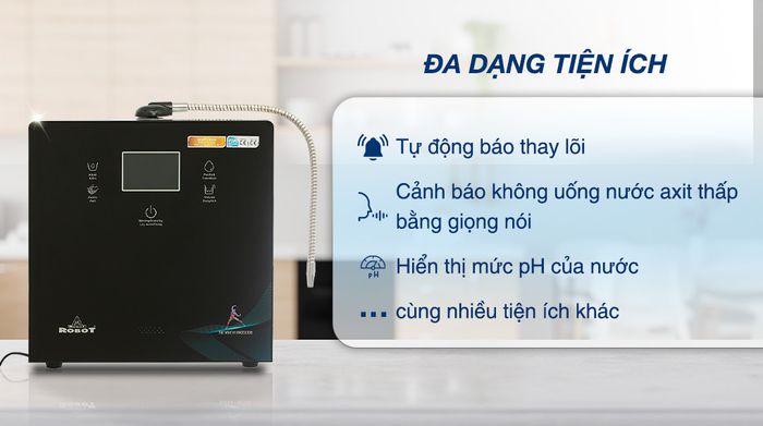 Máy lọc nước điện giải ion kiềm Robot IonPrince 79X - Tiện ích