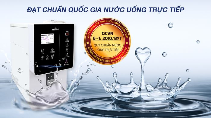 Máy lọc nước điện giải nóng nguội lạnh Robot IonQueen 912X - Nước sạch chuẩn Bộ Y tế