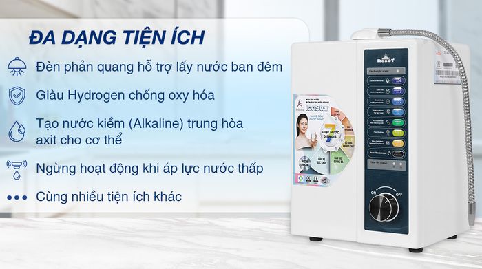 Tiện ích - Máy lọc nước điện giải ion kiềm Robot IonStar 11X 2 lõi 11 tấm điện cực