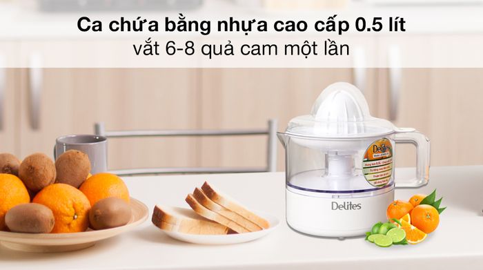 Máy vắt cam Delites 30W JC3000-GS - Ca chứa 0.5 lít
