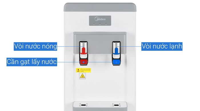 2 vòi nóng lạnh - Cây nước nóng lạnh Midea YL1932S