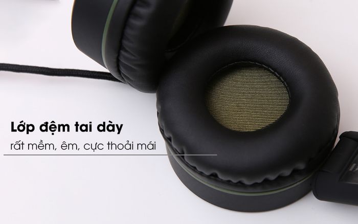 Tai nghe chụp tai Mozard IP-878 đen rêu có lớp đệm tai êm ái
