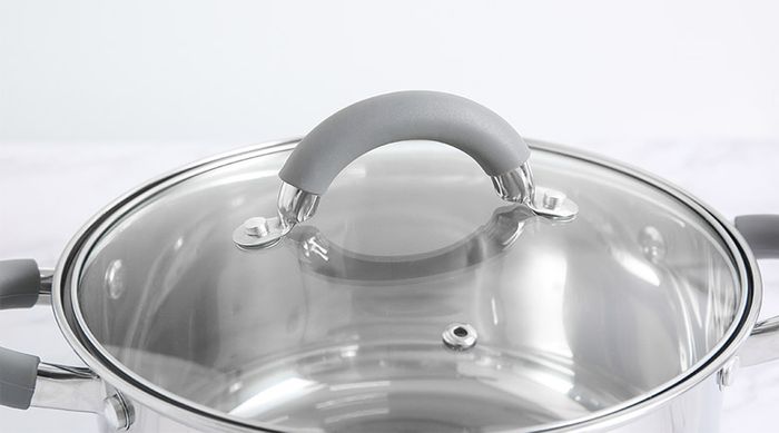Chất liệu inox sáng bóng - Nồi inox 3 đáy 20cm Hommy CW-S042-20