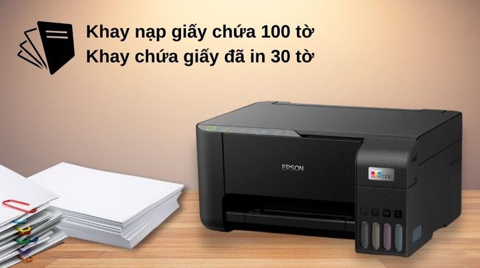 Máy In Phun Màu Đa Năng Epson EcoTank L3250 Wifi (C11CJ67503) - Khay nạp giấy