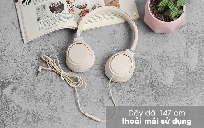 Dây dài 147 cm - Tai nghe chụp tai Mozard IP-840