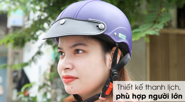 Mũ bảo hiểm 1/2 size M Chita CT31 tím - Màu tím mờ quý phái