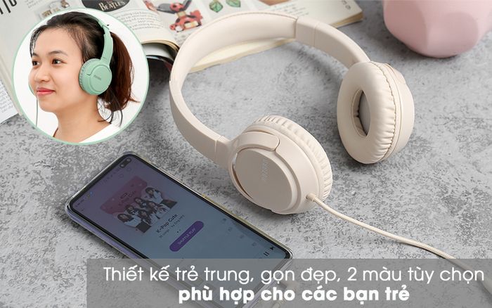 Gọn đẹp, trẻ trung - Tai nghe chụp tai Mozard IP-840