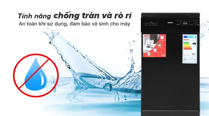Tính năng chống tràn và rò rỉ - Máy rửa chén Galanz W45A3A401S-0E1(B) 1850W