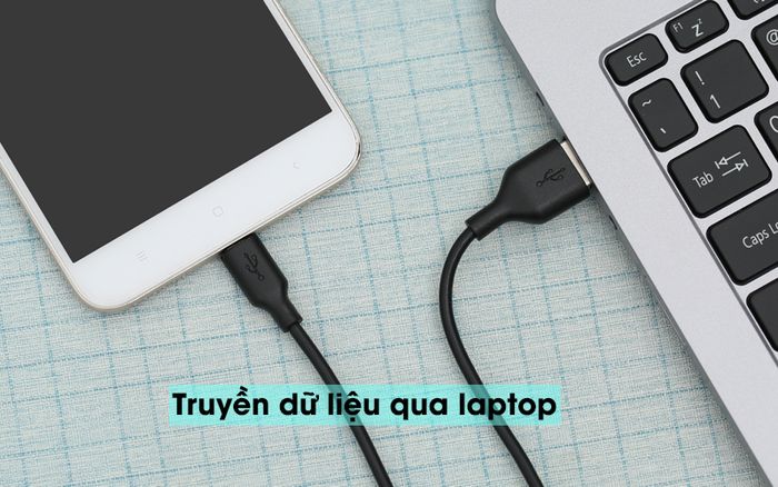 Cáp điện thoại, Cáp micro, Cáp Micro 2m AVA DS454 Đen truyền dữ liệu qua laptop