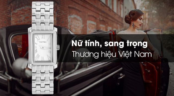 Đồng hồ nữ Korlex KS018-01 với thiết kế nữ tính và tinh tế