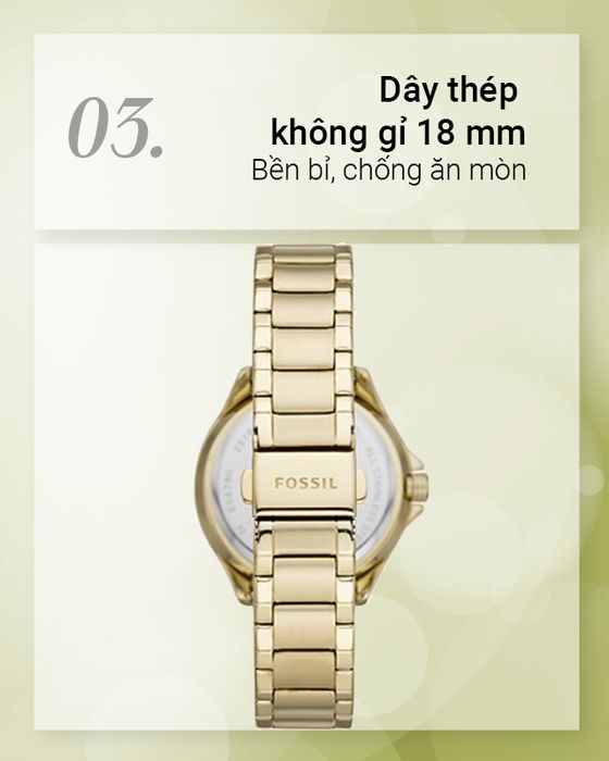 Đồng hồ nữ Fossil ES4780 có dây đeo bền chắc
