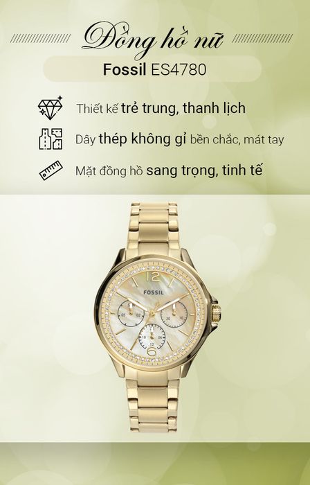 Tổng quan về đồng hồ nữ Fossil ES4780
