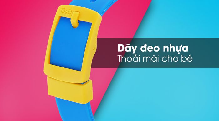 Đồng hồ Trẻ Em Q&Q VR99J003Y có dây đeo nhẹ nhàng và bền bỉ