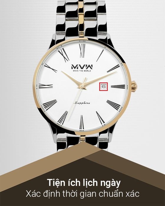 Đồng hồ Nam MVW MS075-01 trang bị thêm lịch ngày tiện lợi